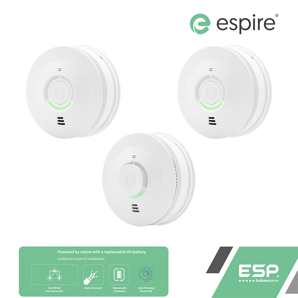 ESP Espire Mains Smoke & Heat Alarm Kits