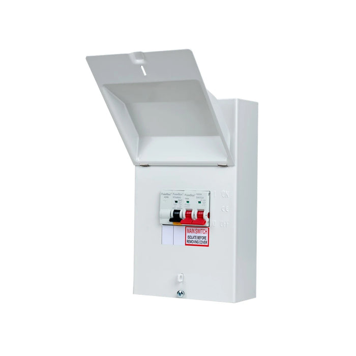 FuseBox EV40ABD EV Distribution with 100A Main Switch, Type A 40A Bi-Directional Mini RCBO - westbasedirect.com