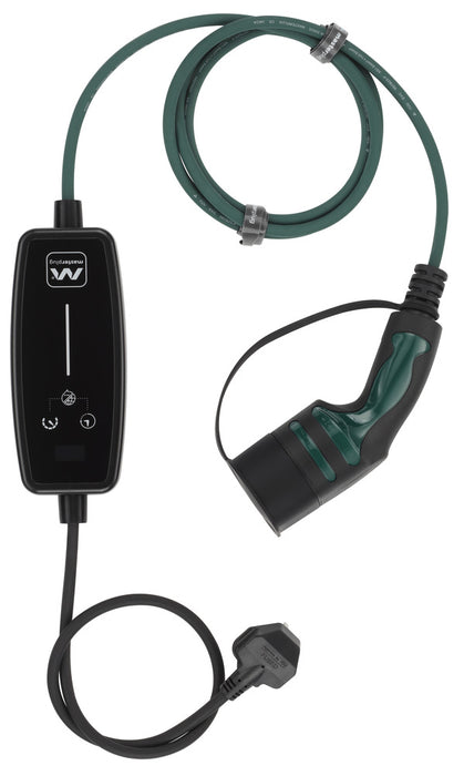 Masterplug EVCM221003 Mode 2 EV Charging Cable 3m 3 Pin UK Plug To Type 2 - westbasedirect.com