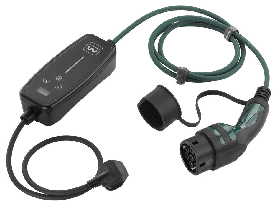 Masterplug EVCM221003 Mode 2 EV Charging Cable 3m 3 Pin UK Plug To Type 2 - westbasedirect.com