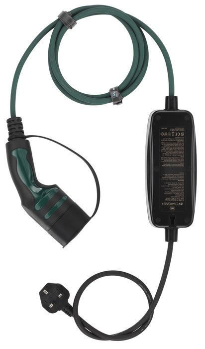 Masterplug EVCM221003 Mode 2 EV Charging Cable 3m 3 Pin UK Plug To Type 2 - westbasedirect.com
