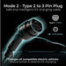 Masterplug EVCM221003 Mode 2 EV Charging Cable 3m 3 Pin UK Plug To Type 2 - westbasedirect.com