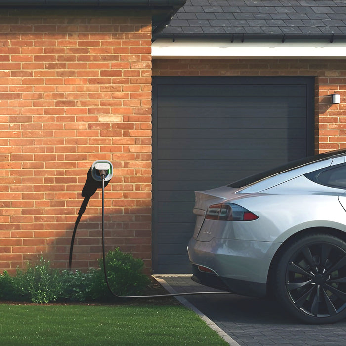 BG Sync Energy EVLS7MS Link EV Charger Surface Socket 7.4kW 32A Silver with Metal Control Box - Wi-Fi + LAN - westbasedirect.com