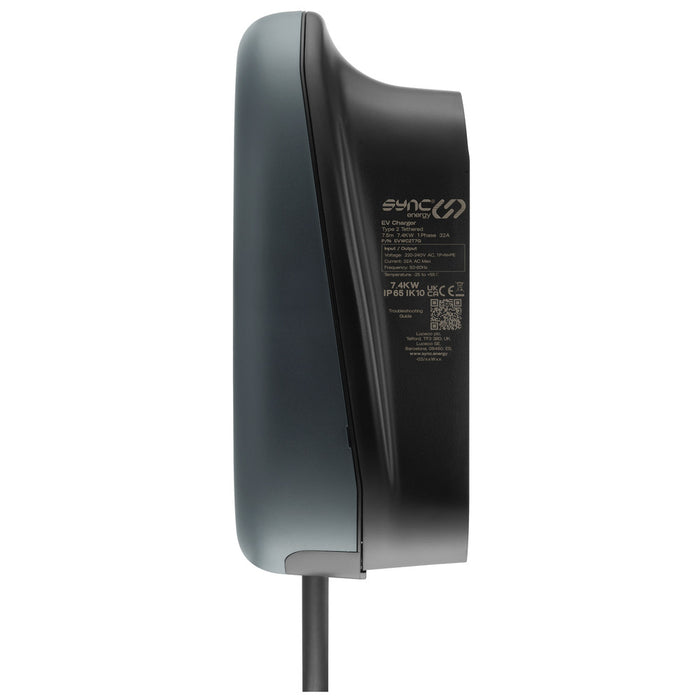 Sync Energy EVWC2T7G EV Wall Charger 7.4kW - Tethered with Wi-Fi - westbasedirect.com