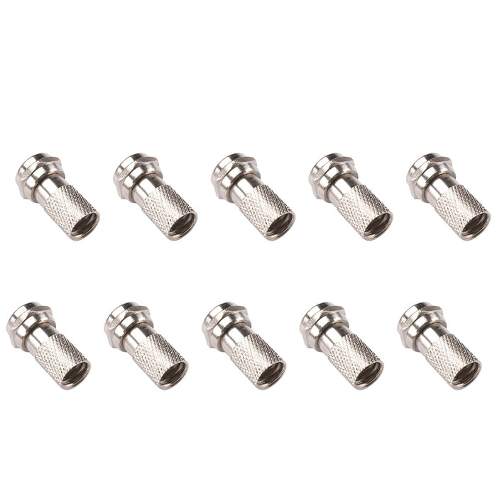 Selectric OXi-GOLD F/PLUG Quick Twist F-Type Satellite Plug (10 Pack)