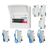 FuseBox F3007MZ 7 Way T2 SPD Consumer Unit + 4 Type A RCBOs & 3x FREE DIN Rail Blanks - westbasedirect.com