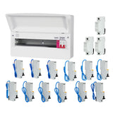 FuseBox F3015MZ 15 Way T2 SPD Consumer Unit + 12 Type A RCBOs & 3x FREE DIN Rail Blanks - westbasedirect.com