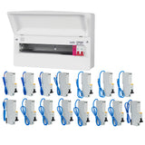 FuseBox F3015MZ 15 Way T2 SPD Consumer Unit + 15 Type A RCBOs - westbasedirect.com