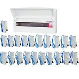 FuseBox F3021MZ 21 Way T2 SPD Consumer Unit + 21 Type A RCBOs - westbasedirect.com