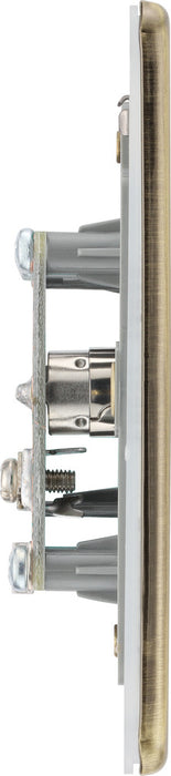 BG FAB60 Flatplate Screwless TV Aerial Socket - Antique Brass