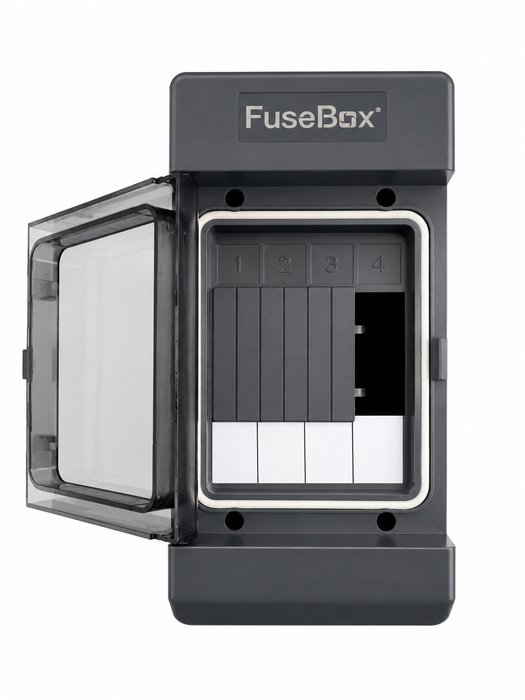 FuseBox FB4E66G 4 Module IP66 Empty Plastic Box Grey