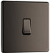 BG FBN12 Flatplate Screwless Single Light Switch 10A - Black Nickel - westbasedirect.com