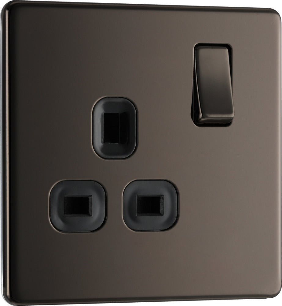 FBN21B Flatplate Screwless Single Socket Insert Nickel