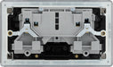 BG FBN22B Flatplate Screwless Double Socket 13A - Black Insert - Black Nickel - westbasedirect.com