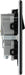BG FFB21B Flatplate Screwless Single Socket 13A - Black Insert - Matt Black - westbasedirect.com