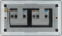 BG FFB24B Flatplate Screwless 2G 13A Unswitched Socket - Black Insert - Matt Black - westbasedirect.com