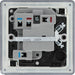 BG FFB52 Flatplate Screwless Switched Spur + Neon 13A - Matt Black - westbasedirect.com