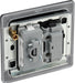 BG FFB55 Flatplate Screwless Unswitched 13A Fused Connection Unit + Cable Outlet - Matt Black - westbasedirect.com