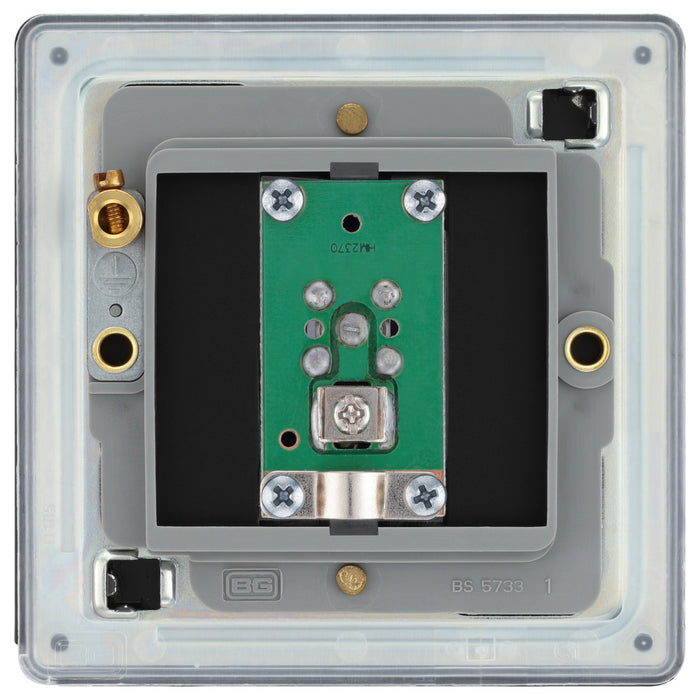 BG FFB64 Flatplate Screwless 1 Gang Satellite Socket - Matt Black - westbasedirect.com