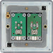 BG FFB65 Flatplate Screwless 2 Gang Satellite & Co-axial Socket - Matt Black - westbasedirect.com
