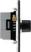 BG FFB84 Flatplate Screwless 2-Way Quad Intelligent Trailing Edge LED Dimmer Push On/Off - Matt Black - westbasedirect.com