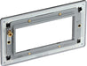 BG FFBEMR4 Flatplate Screwless Quad Euro Module Faceplate - Matt Black - westbasedirect.com