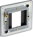BG FFBEMS1 Flatplate Screwless Single Euro Module Faceplate - Matt Black - westbasedirect.com