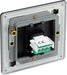 BG FFBRJ111 Flatplat Screwless RJ11 Single Data Outlet Socket - Matt Black - westbasedirect.com