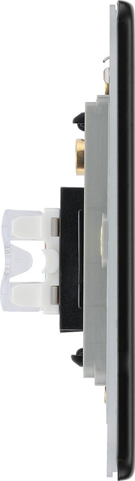 BG FFBRJ452 Flatplate Screwless RJ45 Double Data Outlet Socket - Matt Black - westbasedirect.com
