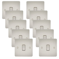Knightsbridge FP2000PLx10 Flat Plate 10AX 1G 2 Way Switch - Pearl (10 Pack)