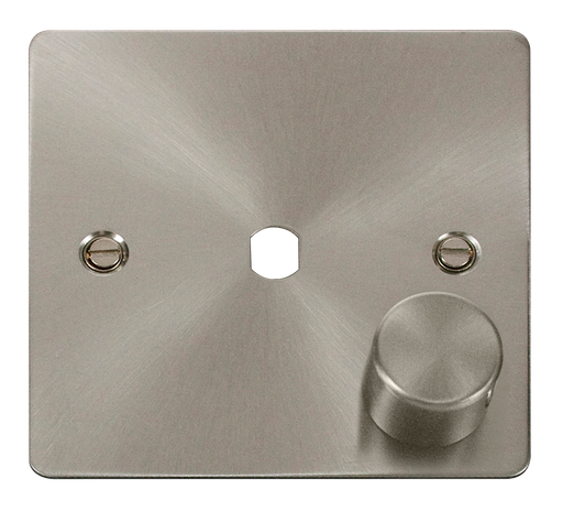 Click Define FPBS140PL Flat Plate 1G Unfurnished Dimmer Plate & Knob (650W Max) - Brushed Stainless - westbasedirect.com