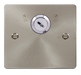 Click Define FPBS660 Flat Plate 20A DP 1G Key Lockable Switch - Brushed Stainless - westbasedirect.com
