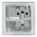 BG FPC21G Flatplate Screwless Single Socket 13A - Grey Insert - Polished Chrome (5 Pack) - westbasedirect.com