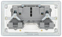 BG FPC22W Flatplate Screwless Double Socket 13A - White Insert - Polished Chrome (5 Pack) - westbasedirect.com