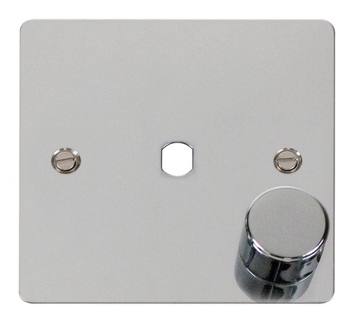 Click Define FPCH140PL Flat Plate 1G Unfurnished Dimmer Plate & Knob (650W Max) - Polished Chrome - westbasedirect.com