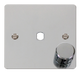 Click Define FPCH140PL Flat Plate 1G Unfurnished Dimmer Plate & Knob (650W Max) - Polished Chrome - westbasedirect.com