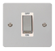 Click Define FPCH500WH Flat Plate 45A Ingot 1G Double Pole Switch - Polished Chrome (White) - westbasedirect.com