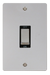 Click Define FPCH502BK Flat Plate 45A Ingot 2G Double Pole Switch (Vertical) - Polished Chrome (Black) - westbasedirect.com