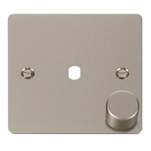 Click Define FPPN140PL Flat Plate 1G Unfurnished Dimmer Plate & Knob (650W Max) - Pearl Nickel - westbasedirect.com
