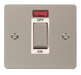 Click Define FPPN501WH Flat Plate 45A Ingot 1G Double Pole Switch + Neon - Pearl Nickel (White) - westbasedirect.com