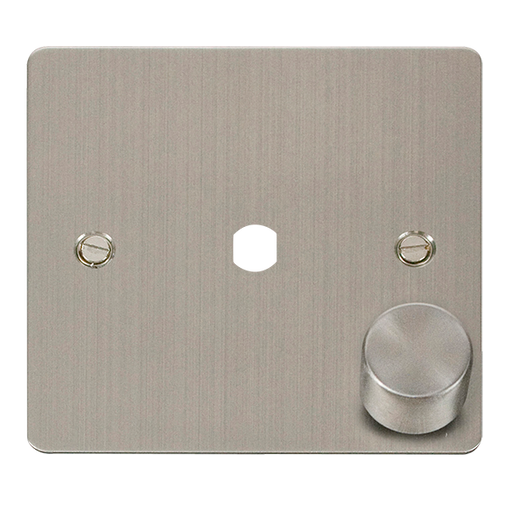 Click Define FPSS140PL Flat Plate 1G Unfurnished Dimmer Plate & Knob (650W Max) - Stainless Steel - westbasedirect.com