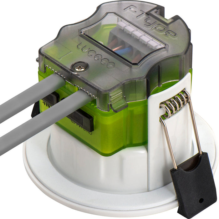 Luceco FTF6WCCT FType MK2 4W/6W 750lm Power Change & 4 Colour CCT 2700K/3000K/4000K/6000K Dimmable IP65 White - Flat (10 Pack)