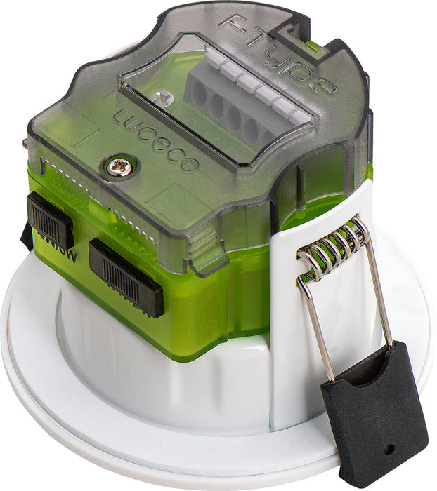 Luceco FTF6WD2W FType MK2 4W/6W 690lm Power Change & CCT Change 3000K/4000K Dim2Warm Dimmable IP65 White - Flat (6 Pack)