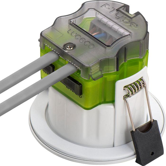 Luceco FTR6WCCT FType MK2 4W/6W 750lm Power Change & 4 Colour CCT 2700K/3000K/4000K/6000K Dimmable IP65 White - Regressed (10 Pack)