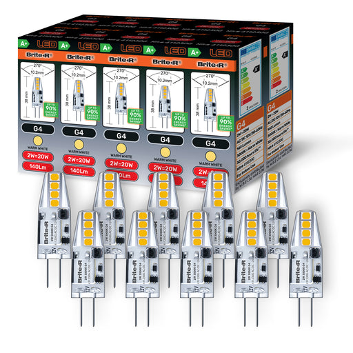 Brite-R 2W G4 LED Bulb Warm White 3000K (10 Pack) - westbasedirect.com