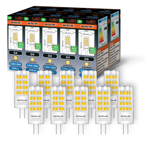 Brite-R 3.8W G4 LED Bulb Warm White 3000K (10 Pack) - westbasedirect.com