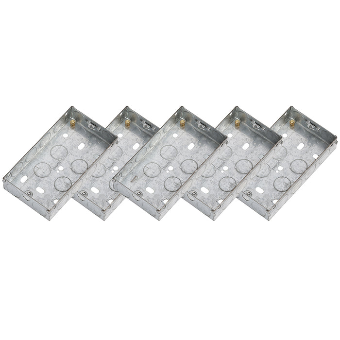 Knightsbridge GSK225 2G 25mm Galvanised Steel Box (5 Pack)