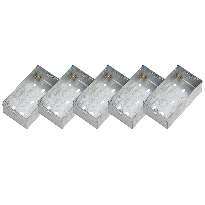 Knightsbridge GSK247 2G 47mm Galvanised Steel Box (5 Pack)