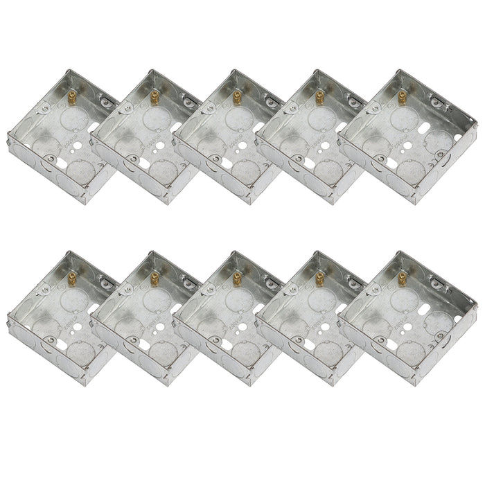Knightsbridge GSK25 1G 25mm Galvanised Steel Box (10 Pack)