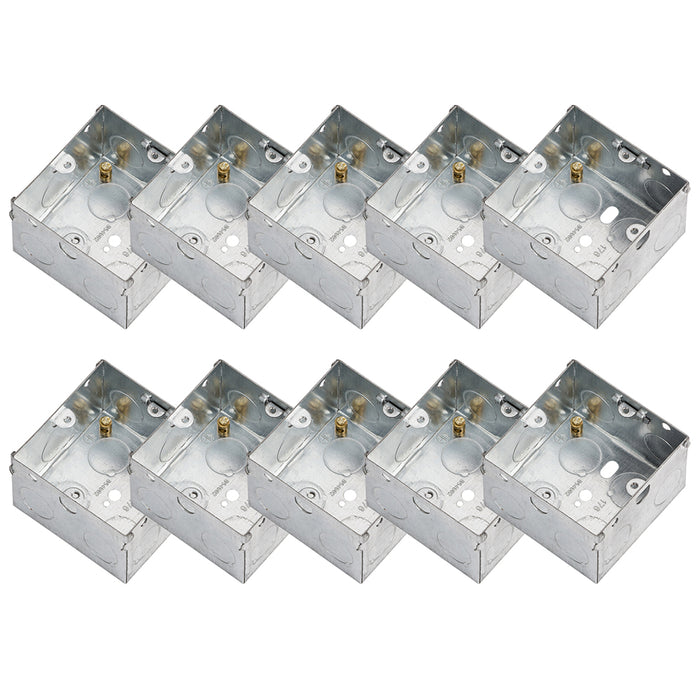 Knightsbridge GSK47 1G 47mm Galvanised Steel Box (10 Pack)